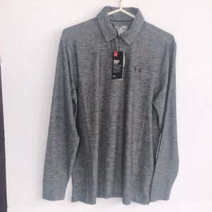 NWT Men's Grey Under Armour Long Sleeve Po…